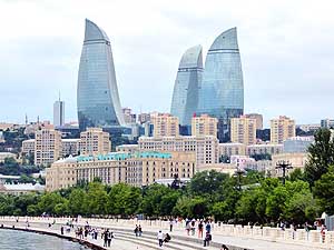 Azerbaijan: Baku: Flame Towers