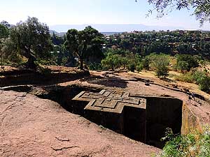 thiopien/Lalibela: Die 'Bete Giyorgis' Felsenkirche