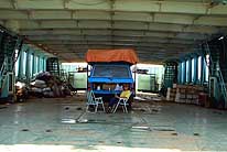 Ferry 'KMP Belida' Labuhanbajo/Flores - Bira/Sulawesi/Indonesia: Camping in the ferry, lonely and forgotten