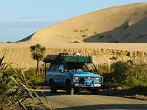 New Zealand: Te Paki Sand Dunes - 11 miles South of Cape Reinga on the Northern tip of the North Island