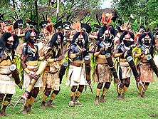 Papua Neuguinea/Western Highlands/Mt. Hagen: Sing-Sing Gruppe aus Pimaga in den Southern Highlands an der Mount Hagen Kulturschau 2010