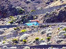 Runion: Driving up the 'Pas de Sables' on the forestry road from the Volcano 'Piton de la Fournaise' back towards 'Bourg Murat'