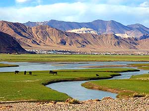 Tadschikistan/Murgab: Blick ber Murgab-Flusstal