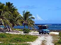 Kap Mulinuu/Savaii/Samoa: Hier - am westlichsten Punkt Samoa's - erreichten wir am 10.6.09 die 400'000. gefahrene Meile seit 16.10.84